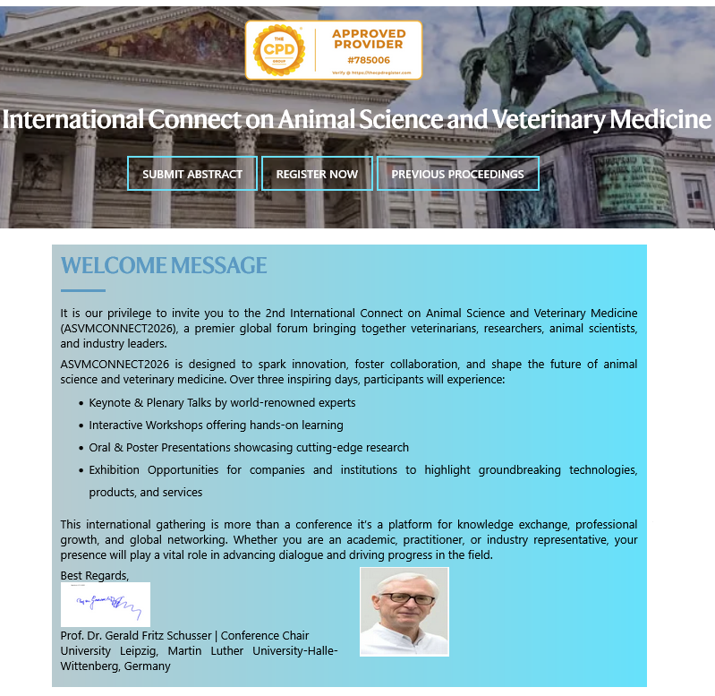 International Connect on Animal Science and Veterinary Medicine (ASVMCONNECT)
