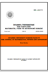 İstanbul University Science Faculty The Journal Of Mathematics Physics and Astronomy