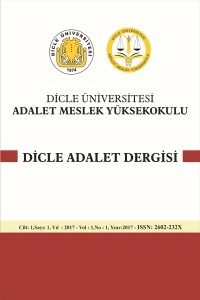 Dicle Üniversitesi Adalet Meslek Yüksekokulu Dergisi