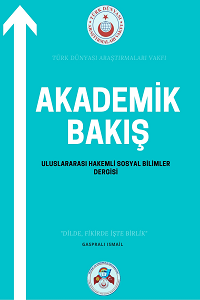 Akademik Bakış Uluslararası Hakemli Sosyal Bilimler Dergisi