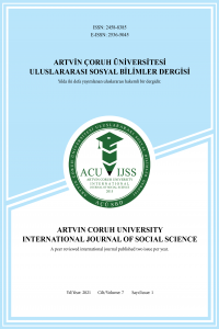 Artvin Çoruh Üniversitesi Uluslararası Sosyal Bilimler Dergisi