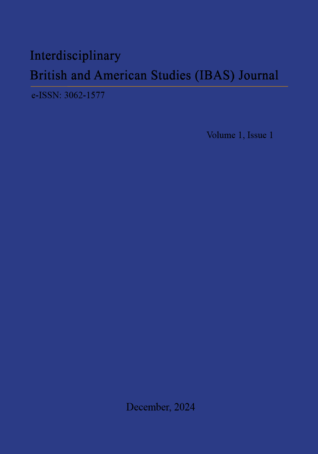 Interdisciplinary British and American Studies Journal