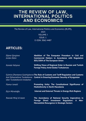 The Review of Law, International Politics and Economics